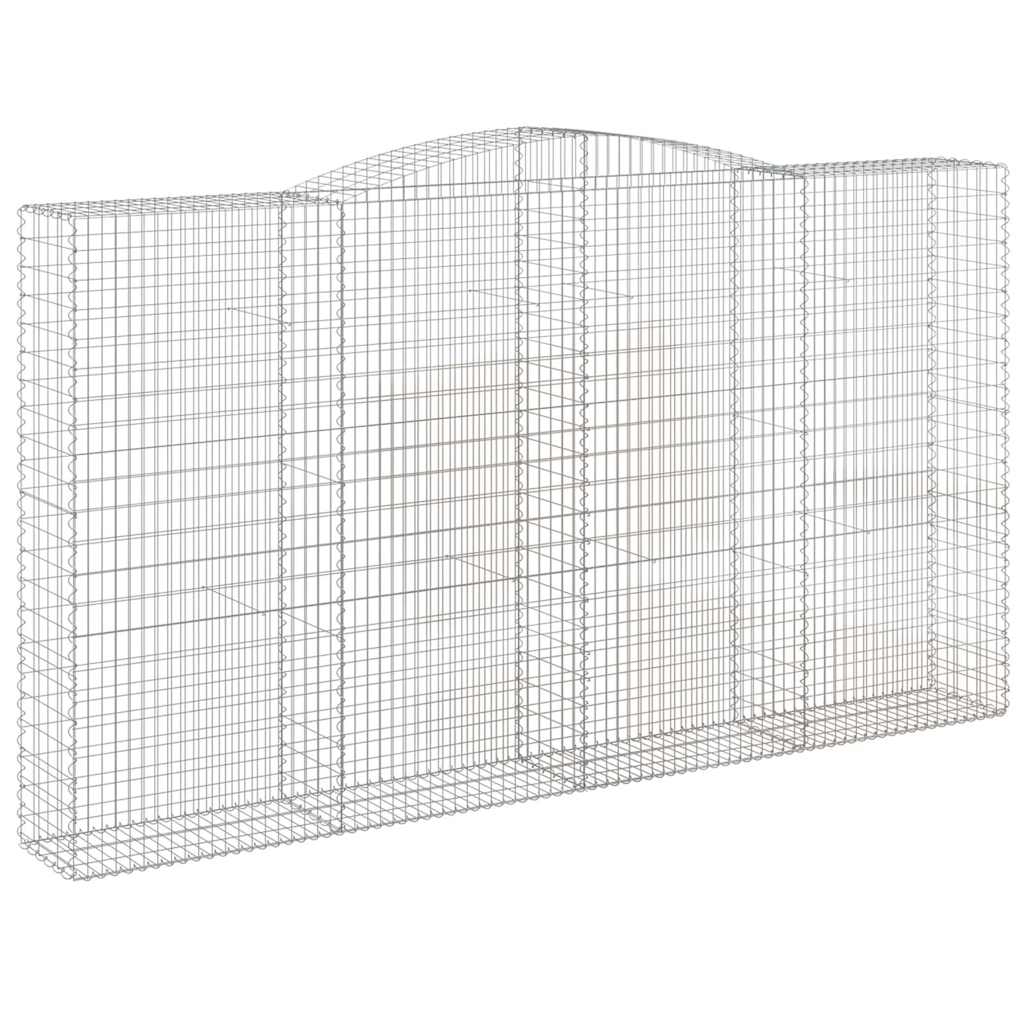 Lučne gabionske košare 5 kom 400x50x220/240cm pocinčano željezo