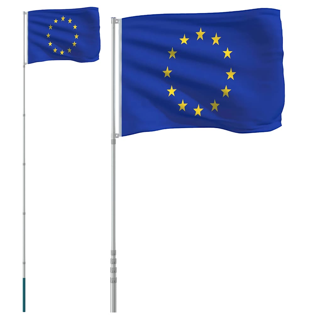 Europska zastava i jarbol 5,5 m aluminijski