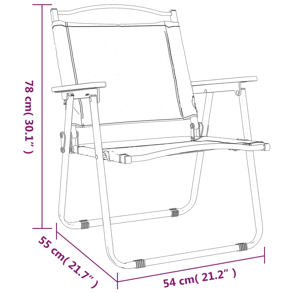 Stolice za kampiranje 2 kom zelene 54x55x78 cm tkanina Oxford