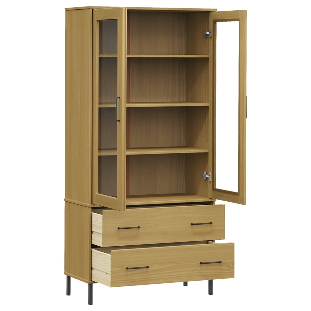 Regal za knjige smeđi 85 x 35 x 172,5 cm od masivnog drva OSLO