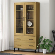 Regal za knjige smeđi 85 x 35 x 172,5 cm od masivnog drva OSLO