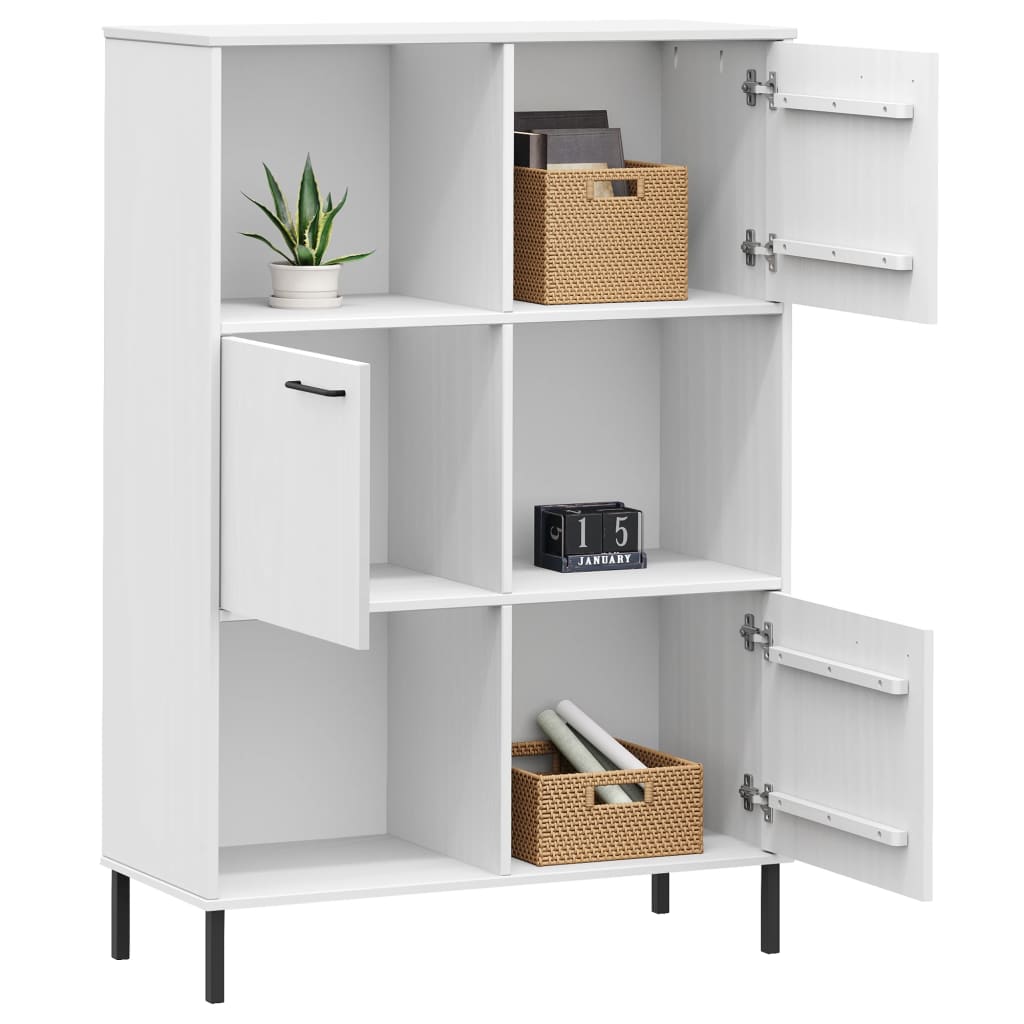 Regal za knjige bijeli 90x35x128,5 cm drveni OSLO