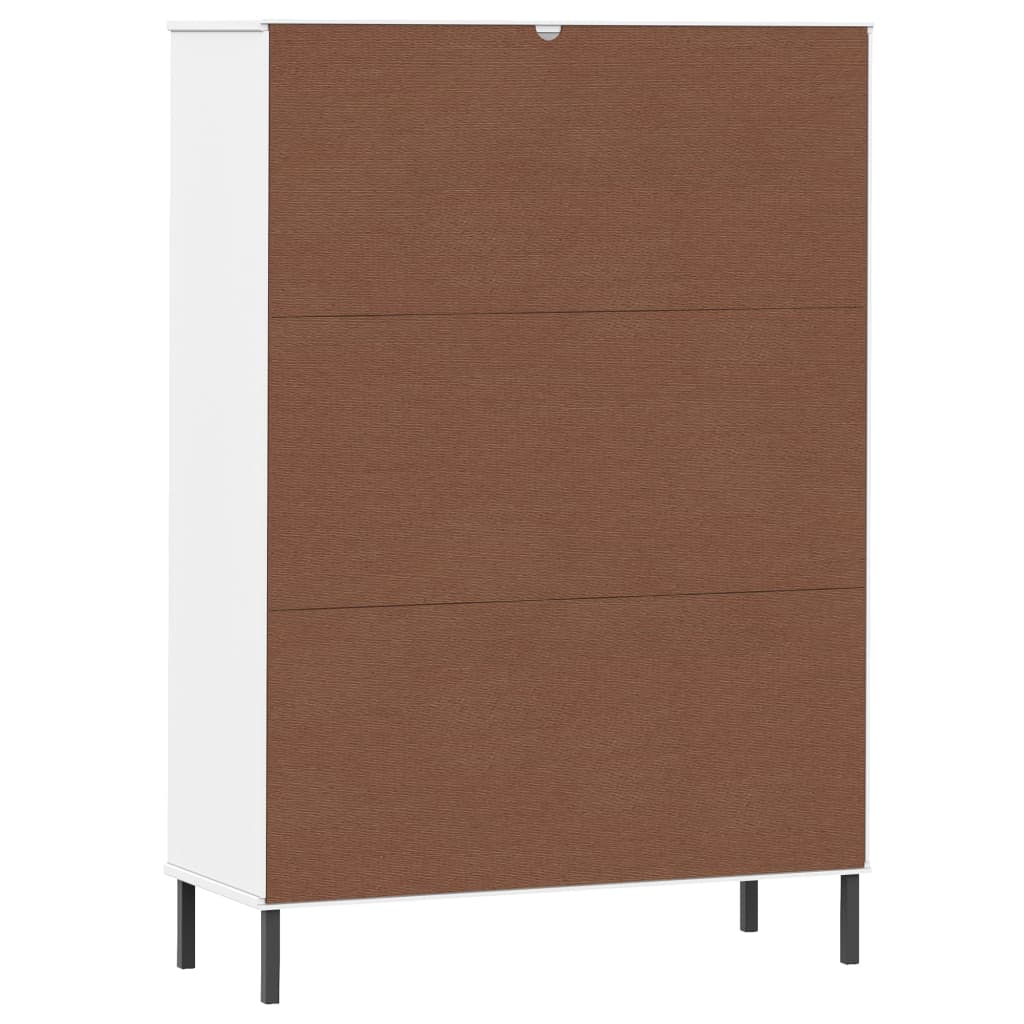 Regal za knjige bijeli 90x35x128,5 cm drveni OSLO