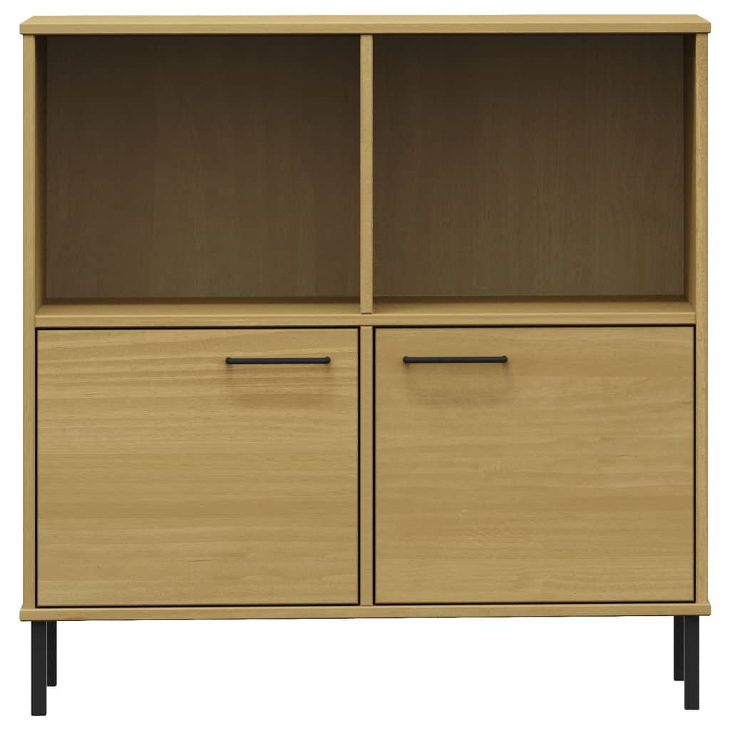 Regal za knjige smeđi 90 x 35 x 90,5 cm od masivnog drva OSLO