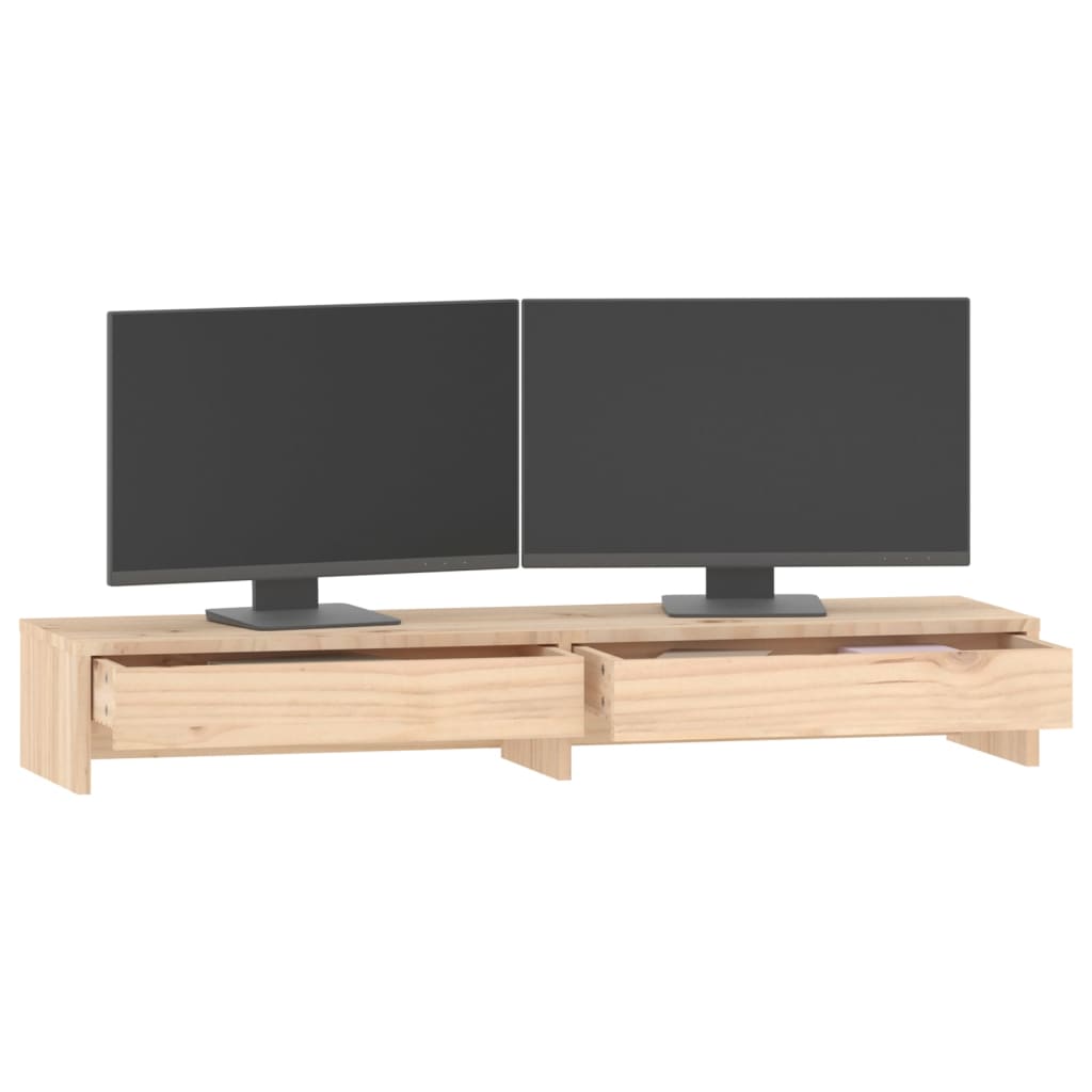 Stalak za monitor 100x27x15 cm od masivne borovine