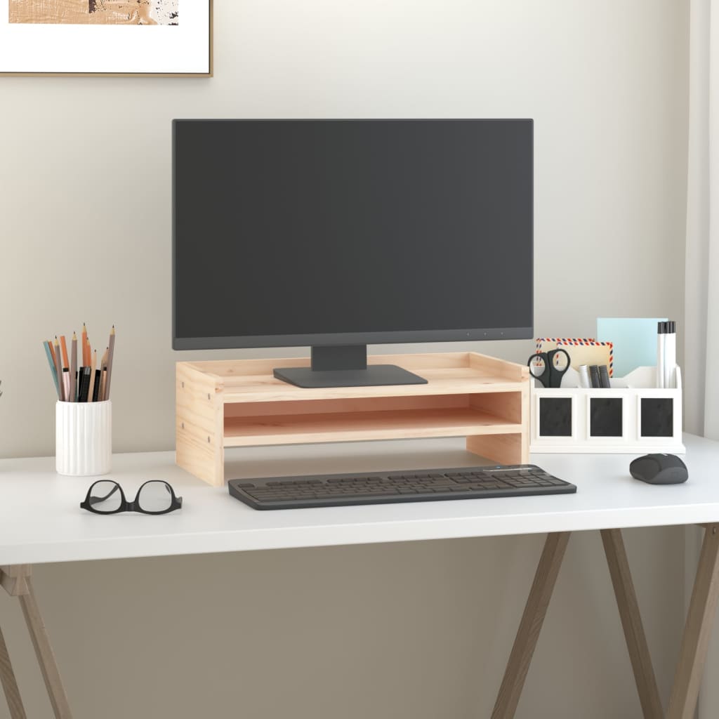 Stalak za monitor 50 x 24 x 16 cm od masivne borovine