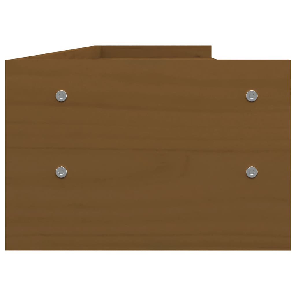 Stalak za monitor boja meda 100x24x16 cm od masivne borovine