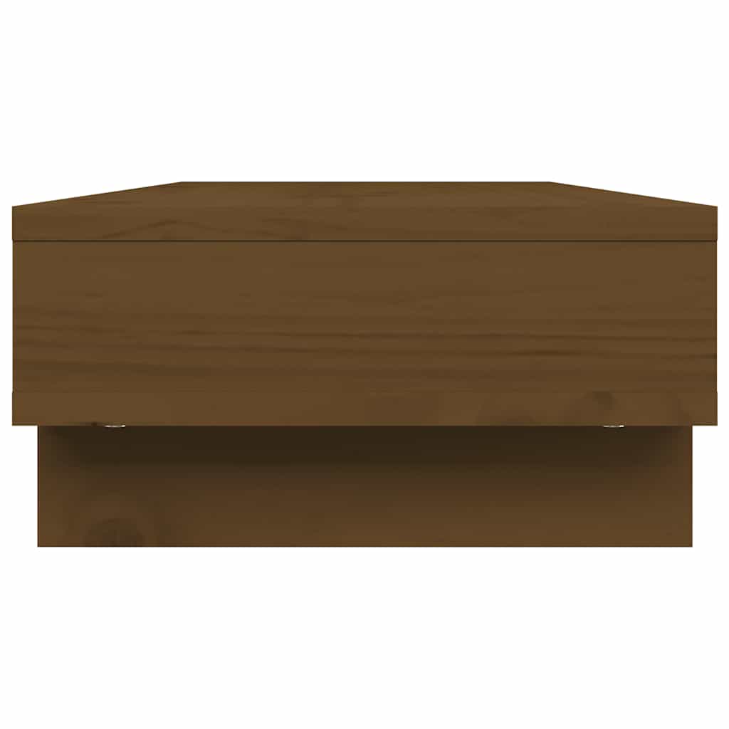 Stalak za monitor boja meda 60 x 27 x 14 cm od masivne borovine