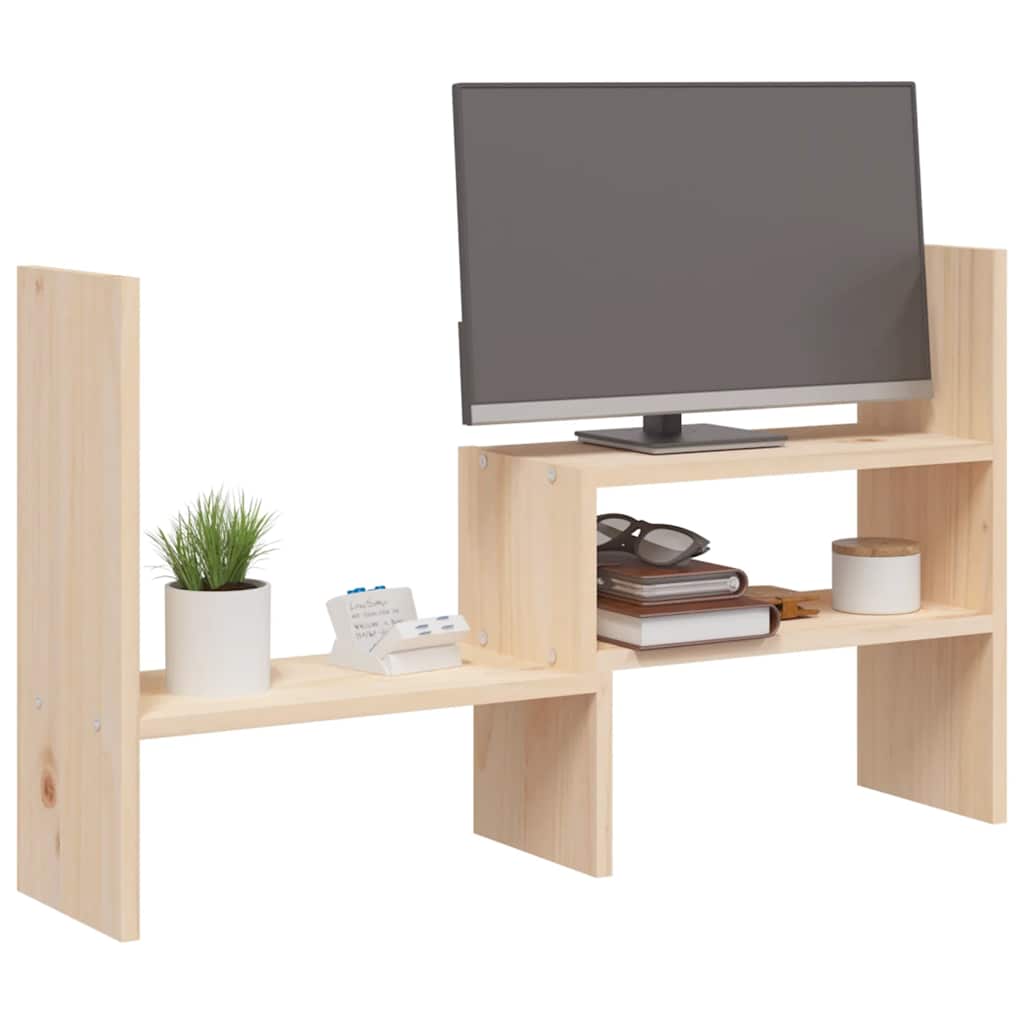 Stalak za monitor (39 - 72) x 17 x 43 cm od masivne borovine