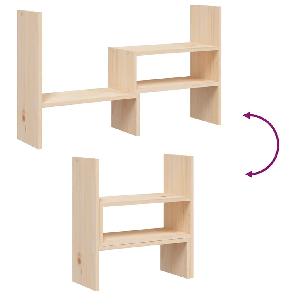 Stalak za monitor (39 - 72) x 17 x 43 cm od masivne borovine