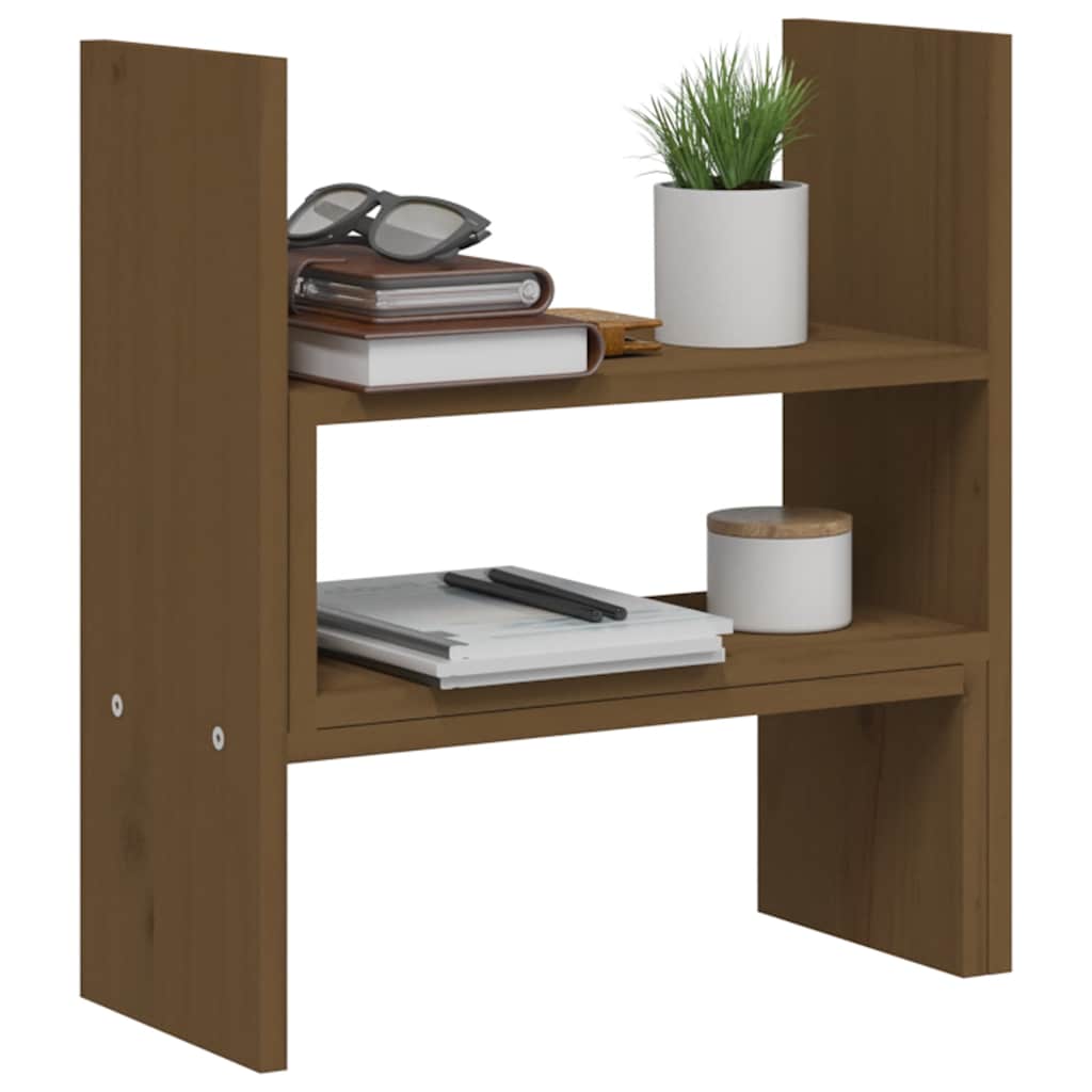 Stalak za monitor smeđi (39 - 72) x 17 x 43 cm masivna borovina