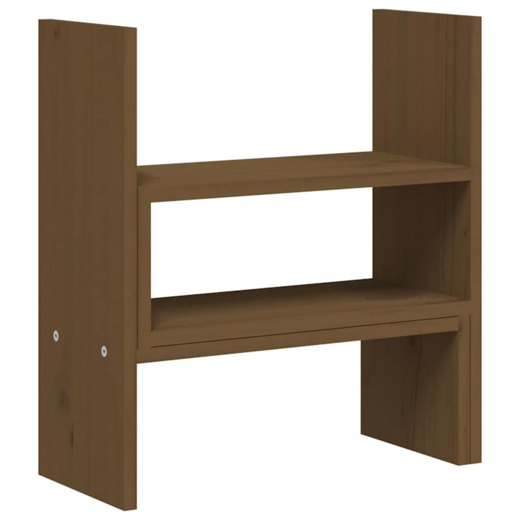 Stalak za monitor smeđi (39 - 72) x 17 x 43 cm masivna borovina