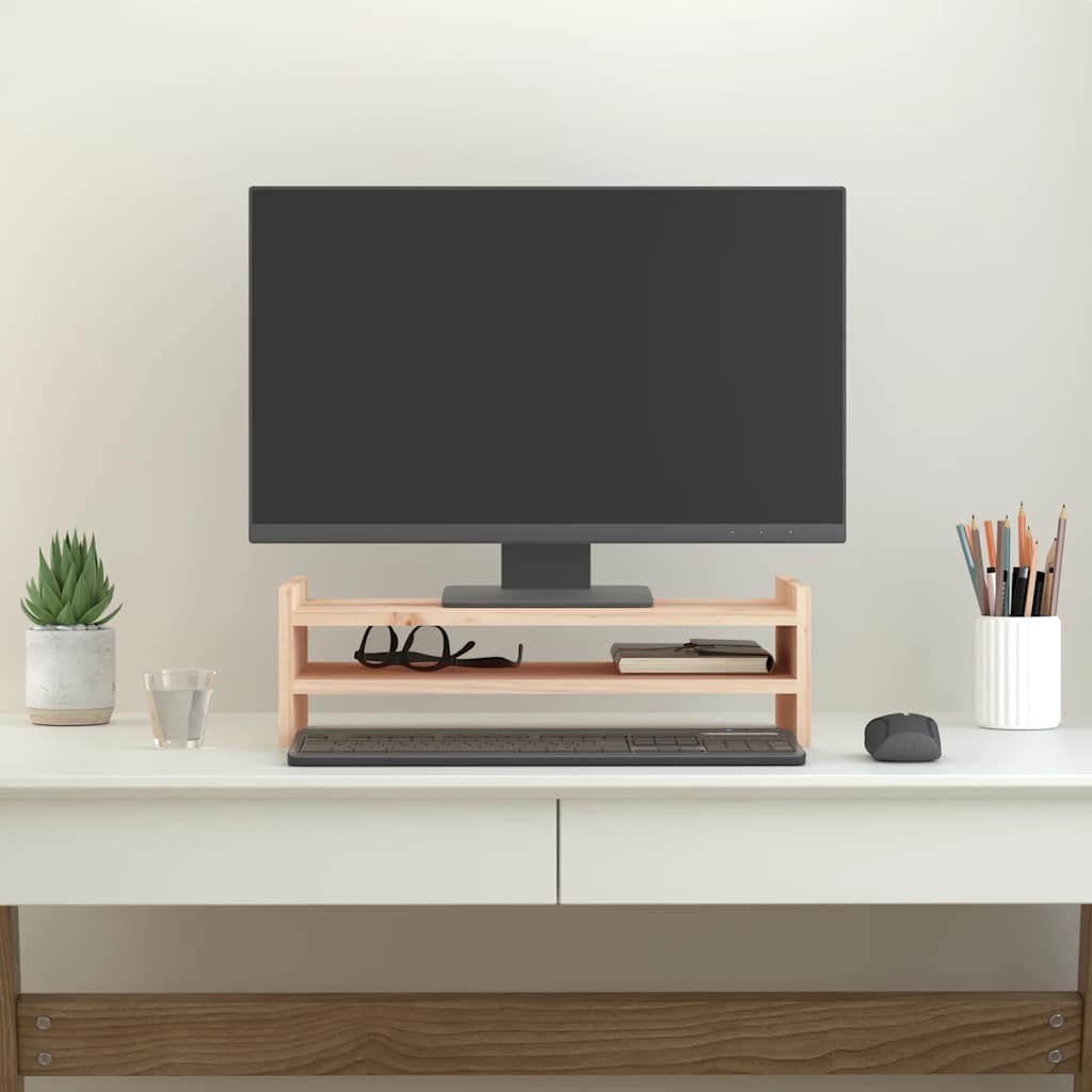 Stalak za monitor 50 x 27 x 15 cm od masivne borovine