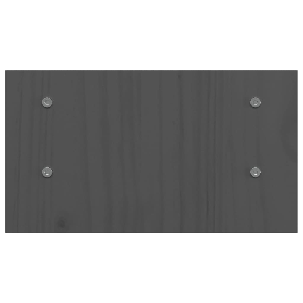 Stalak za monitor sivi 50 x 27 x 15 cm od masivne borovine