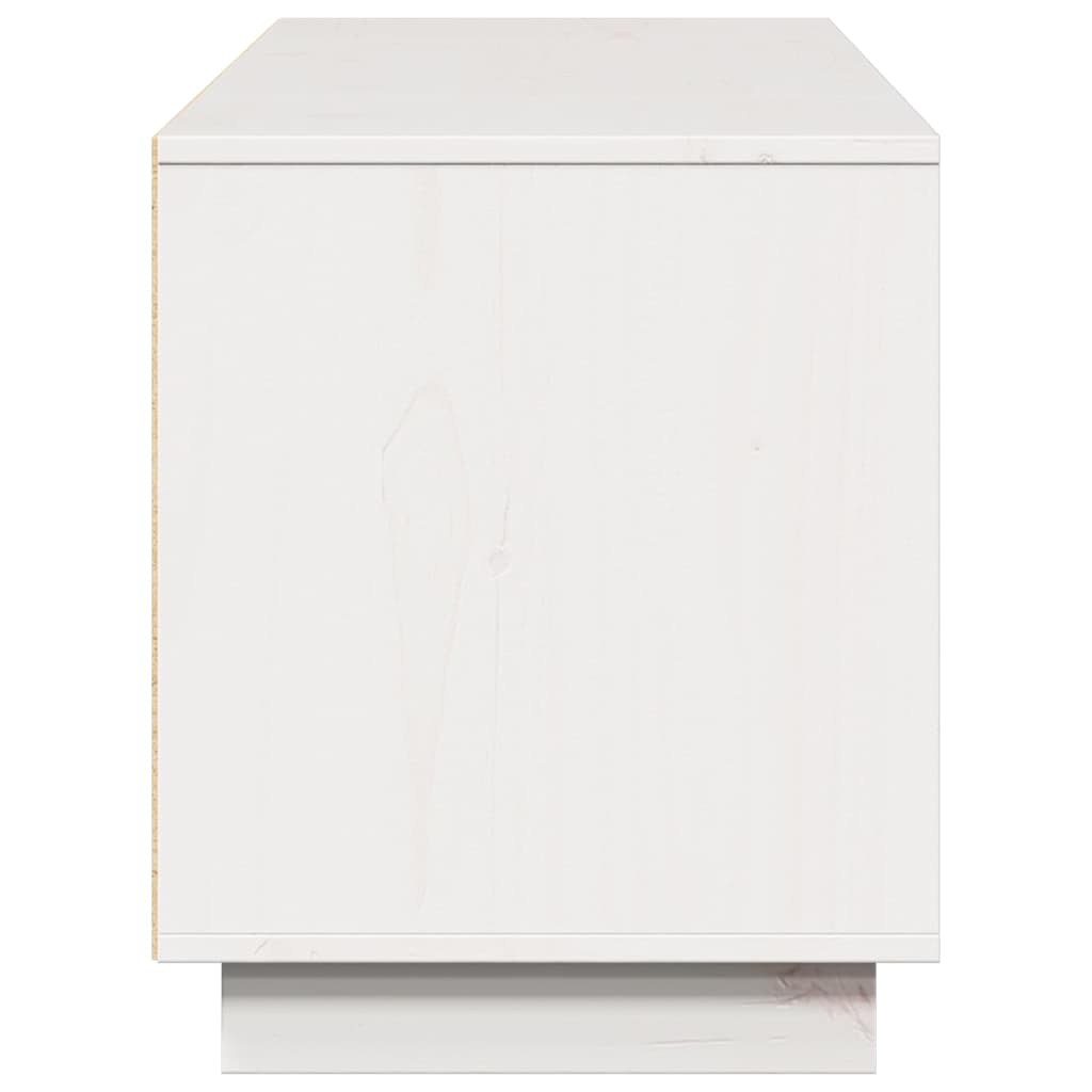 TV ormarić bijeli 156 x 37 x 45 cm od masivne borovine