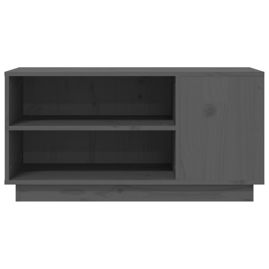 TV ormarić sivi 80 x 35 x 40,5 cm od masivne borovine