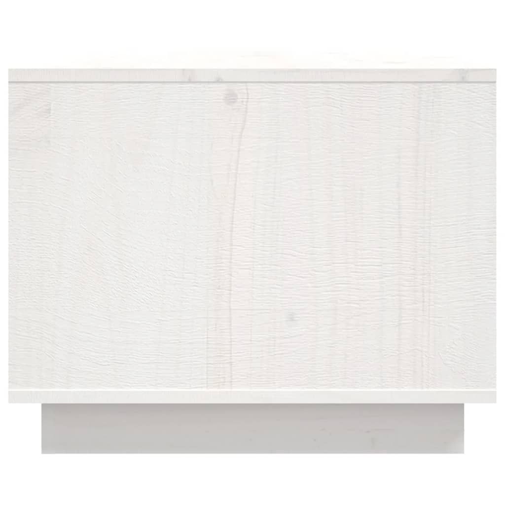 Stolić za kavu bijeli 80 x 50 x 40 cm od masivne borovine
