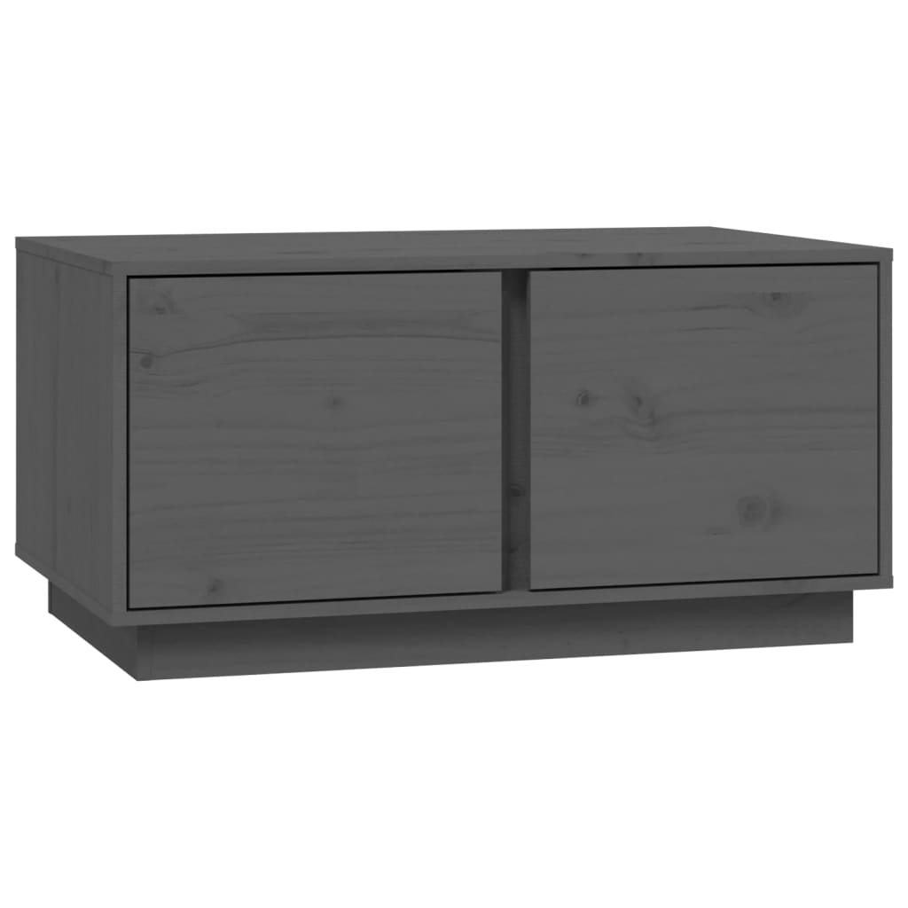 Stolić za kavu sivi 80x50x40 cm od masivne borovine