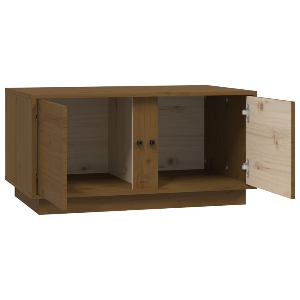 Stolić za kavu boja meda 80x50x40 cm od masivne borovine