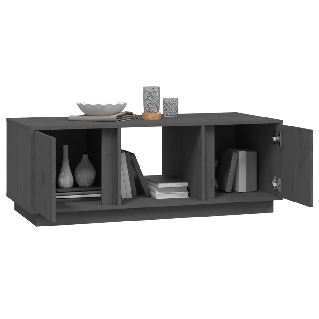 Stolić za kavu sivi 110 x 50 x 40 cm od masivne borovine
