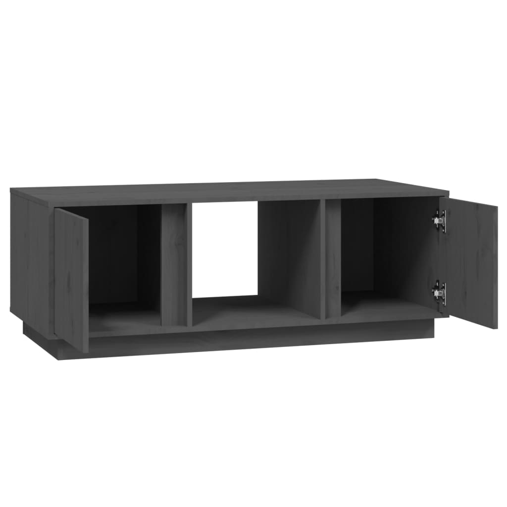 Stolić za kavu sivi 110 x 50 x 40 cm od masivne borovine
