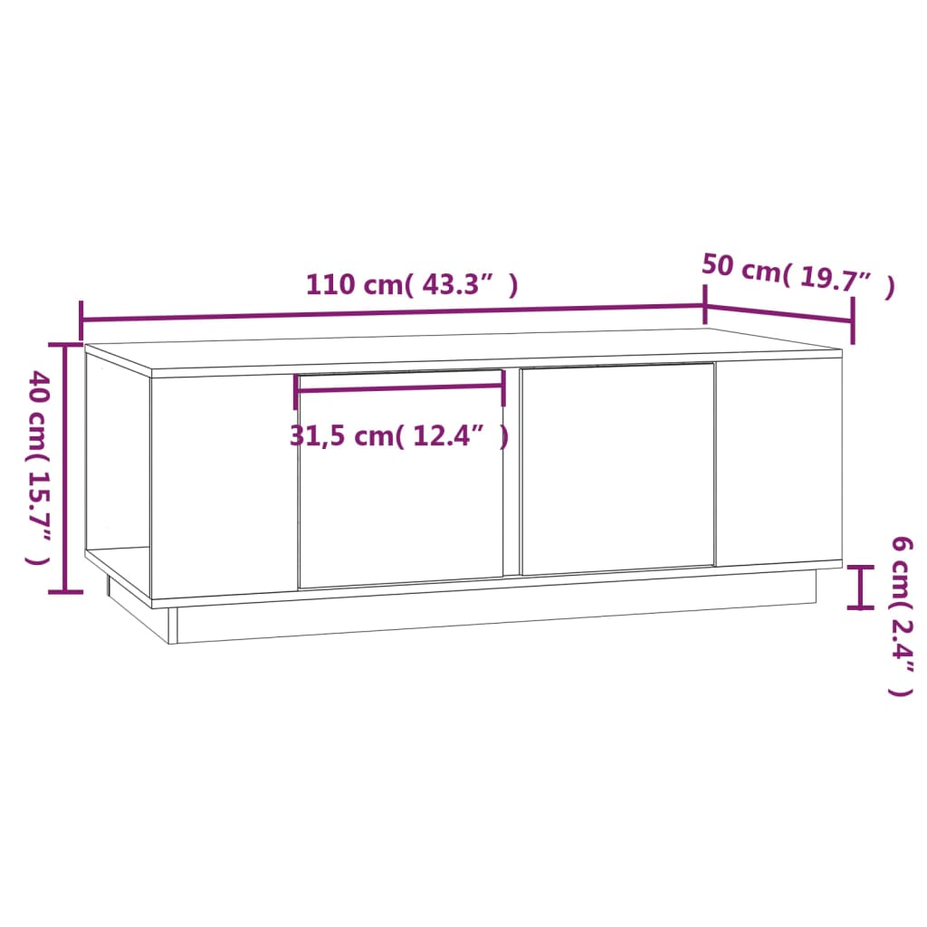 Stolić za kavu sivi 110 x 50 x 40 cm od masivne borovine