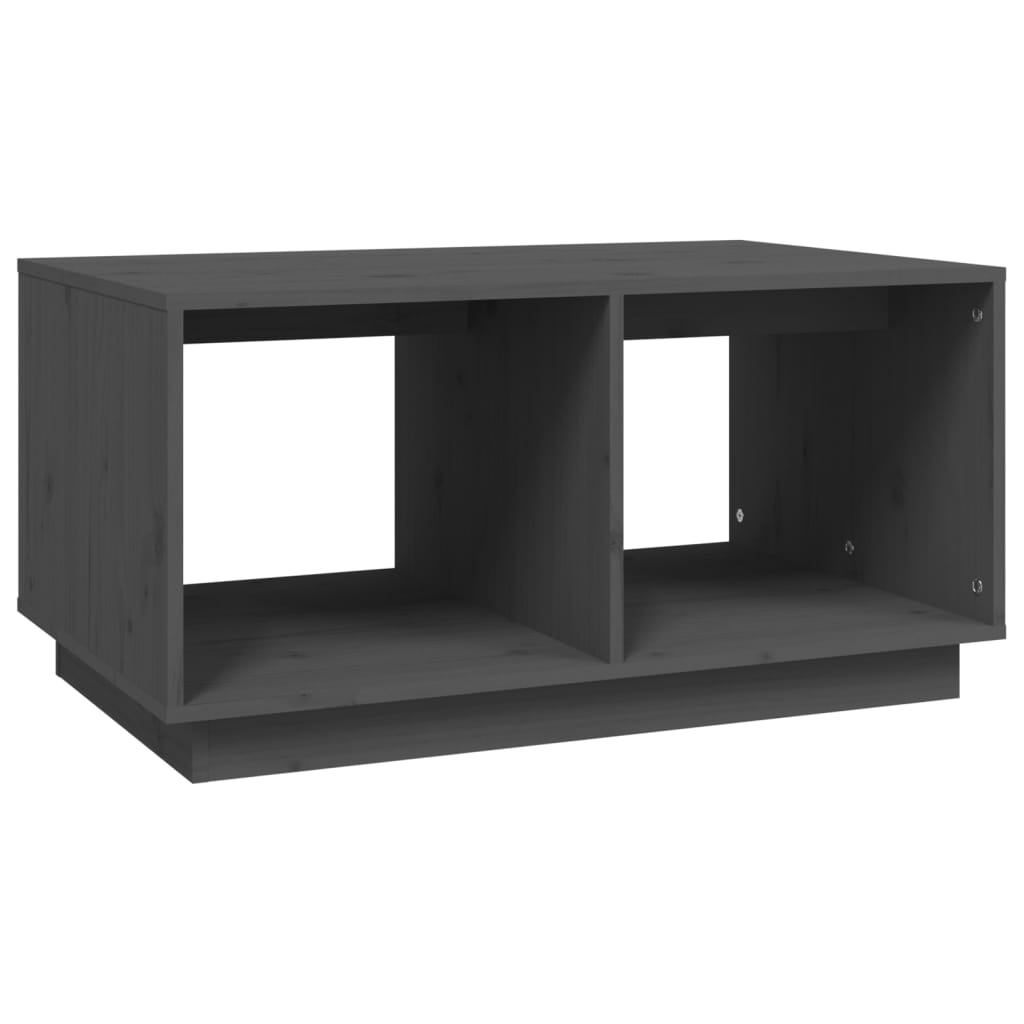 Stolić za kavu sivi 80x50x40 cm od masivne borovine