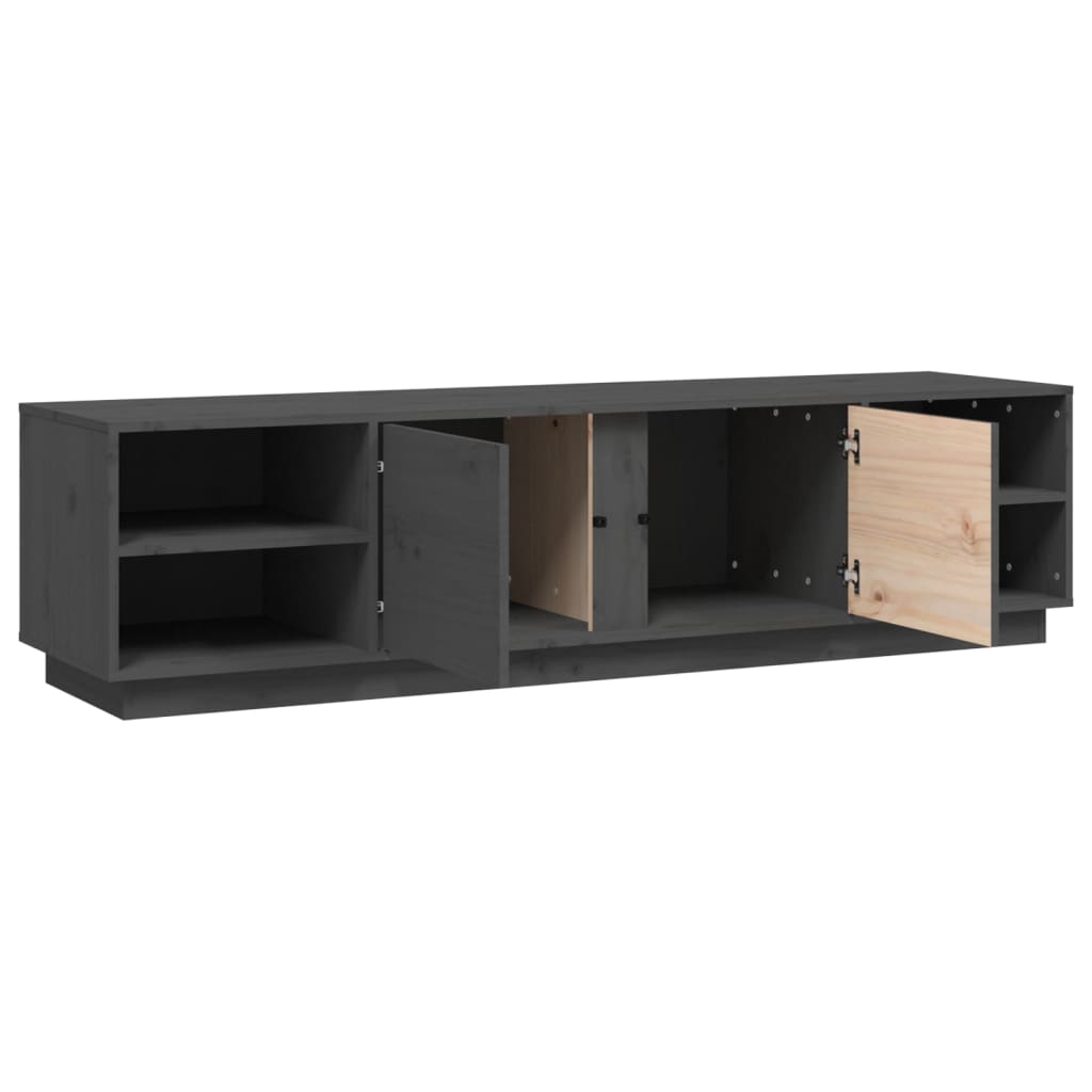 TV ormarić sivi 156 x 40 x 40 cm od masivne borovine