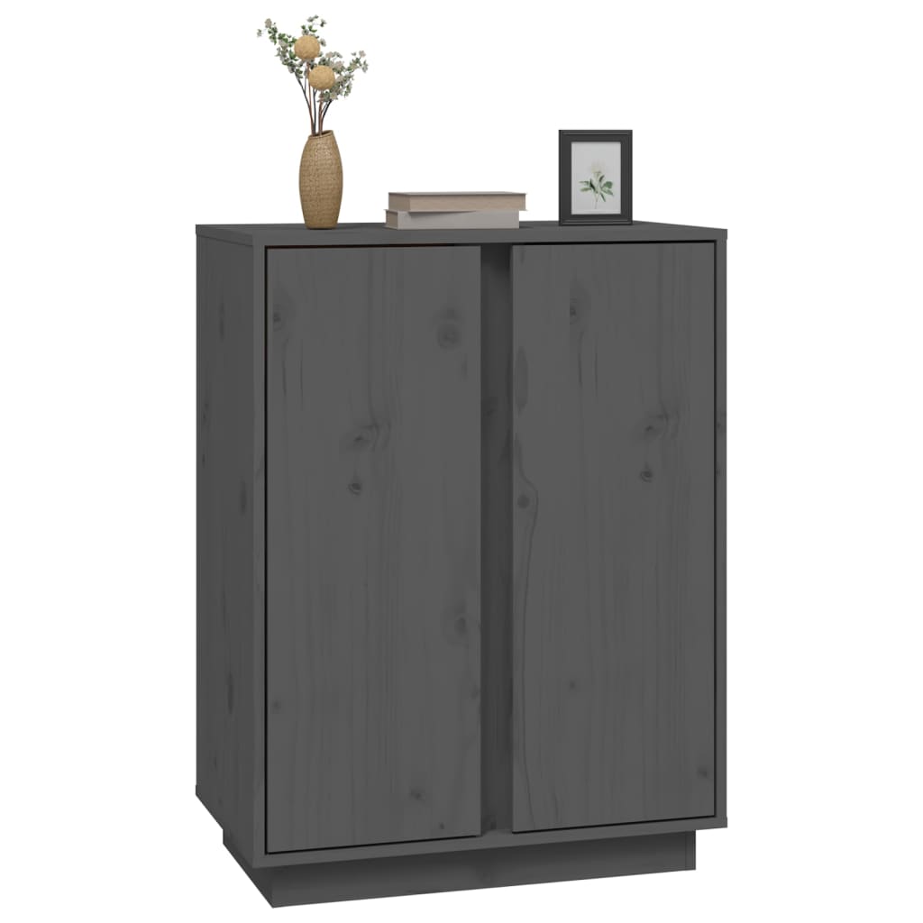 Komoda siva 60 x 35 x 80 cm od masivne borovine