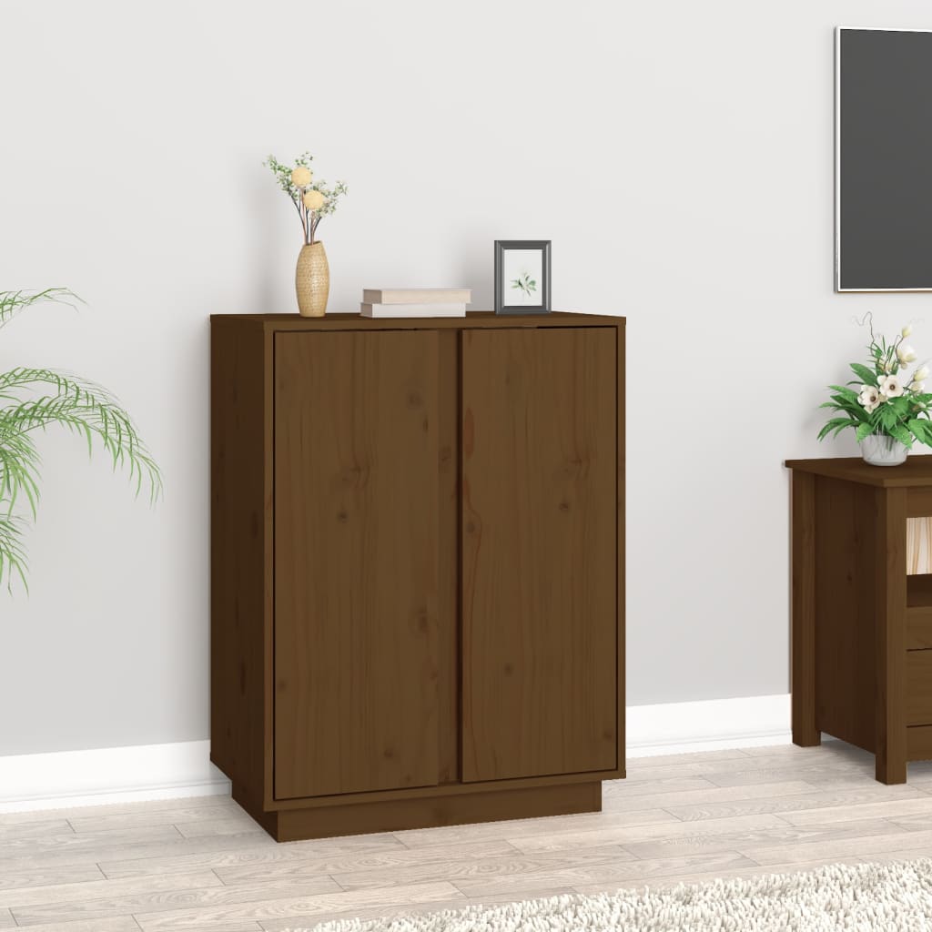 Komoda smeđa boja meda 60 x 35 x 80 cm od masivne borovine