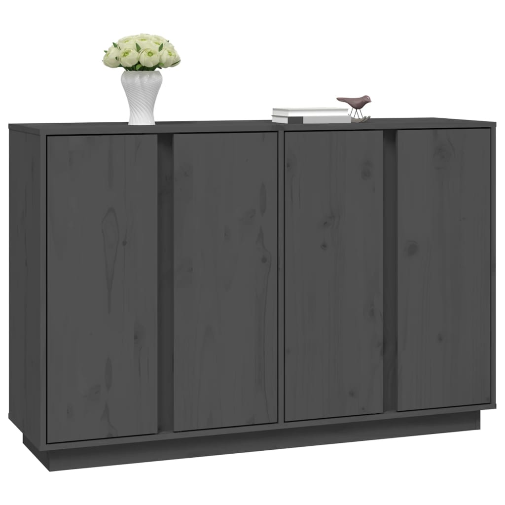 Komoda siva 120 x 35 x 80 cm od masivne borovine