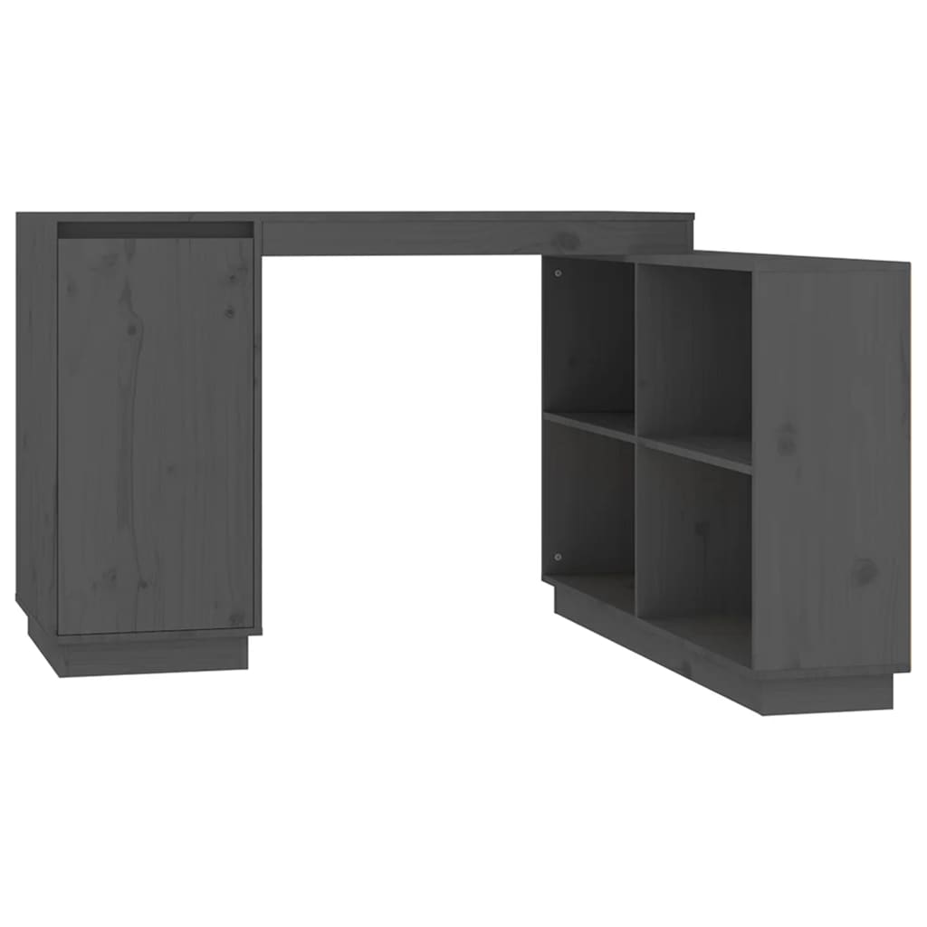 Radni stol sivi 110 x 50 x 75 cm od masivne borovine