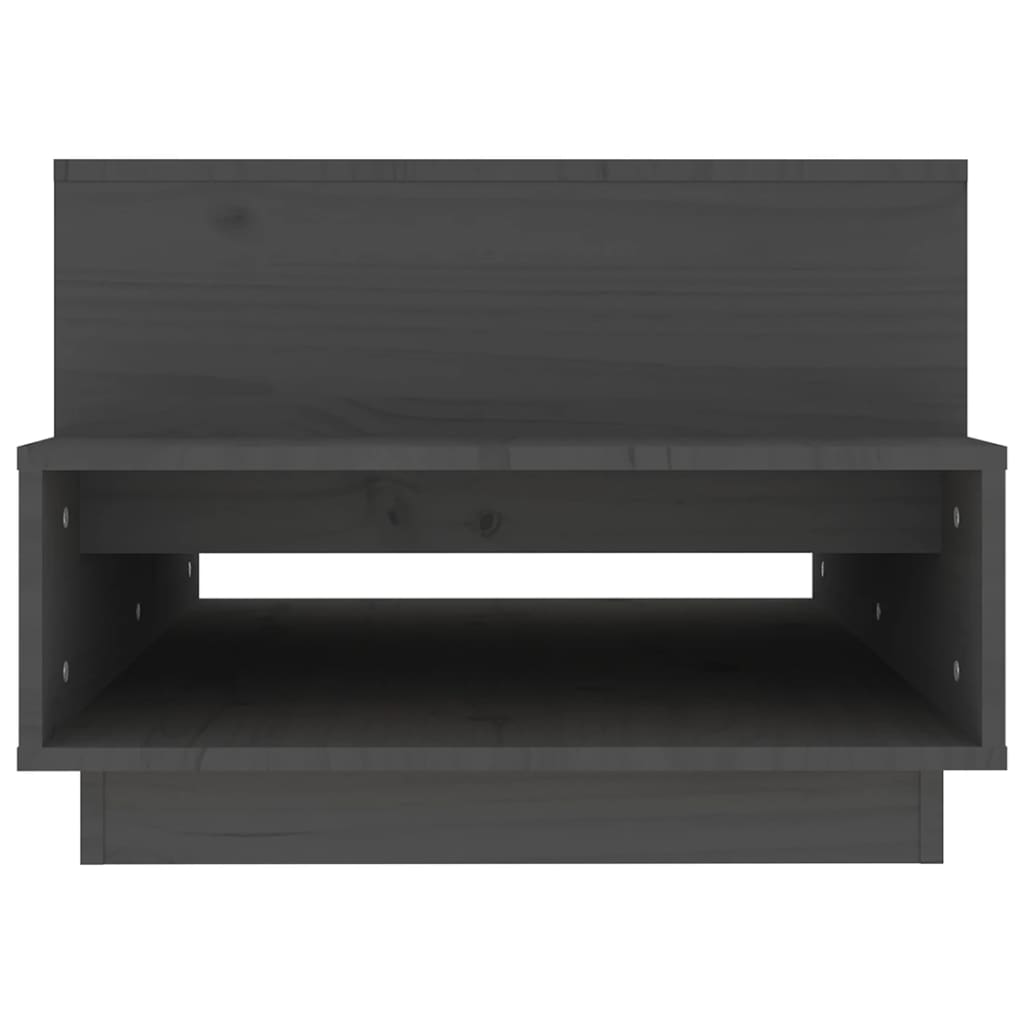Stolić za kavu sivi 80 x 55 x 40,5 cm od masivne borovine