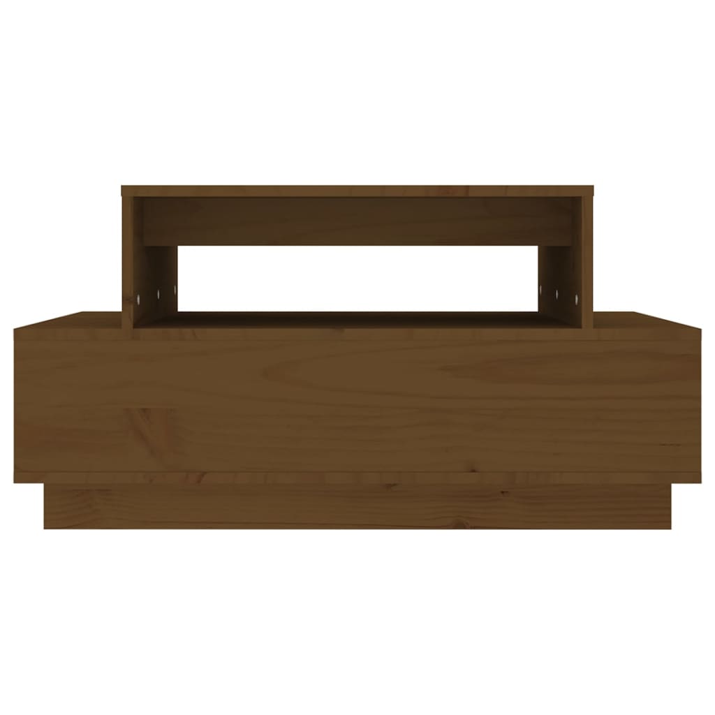 Stolić za kavu boja meda 80 x 55 x 40,5 cm od masivne borovine