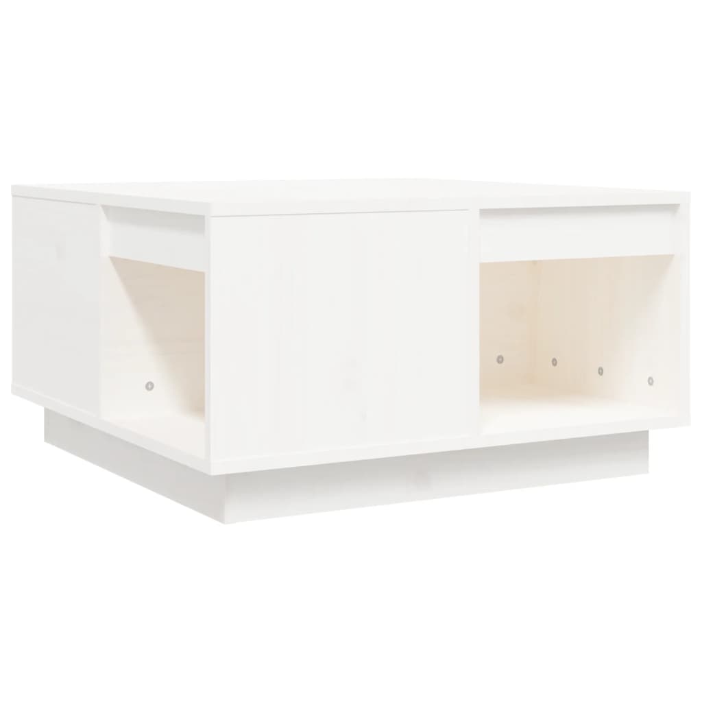 Stolić za kavu Bijela 60x61x32,5 cm od masivne borovine