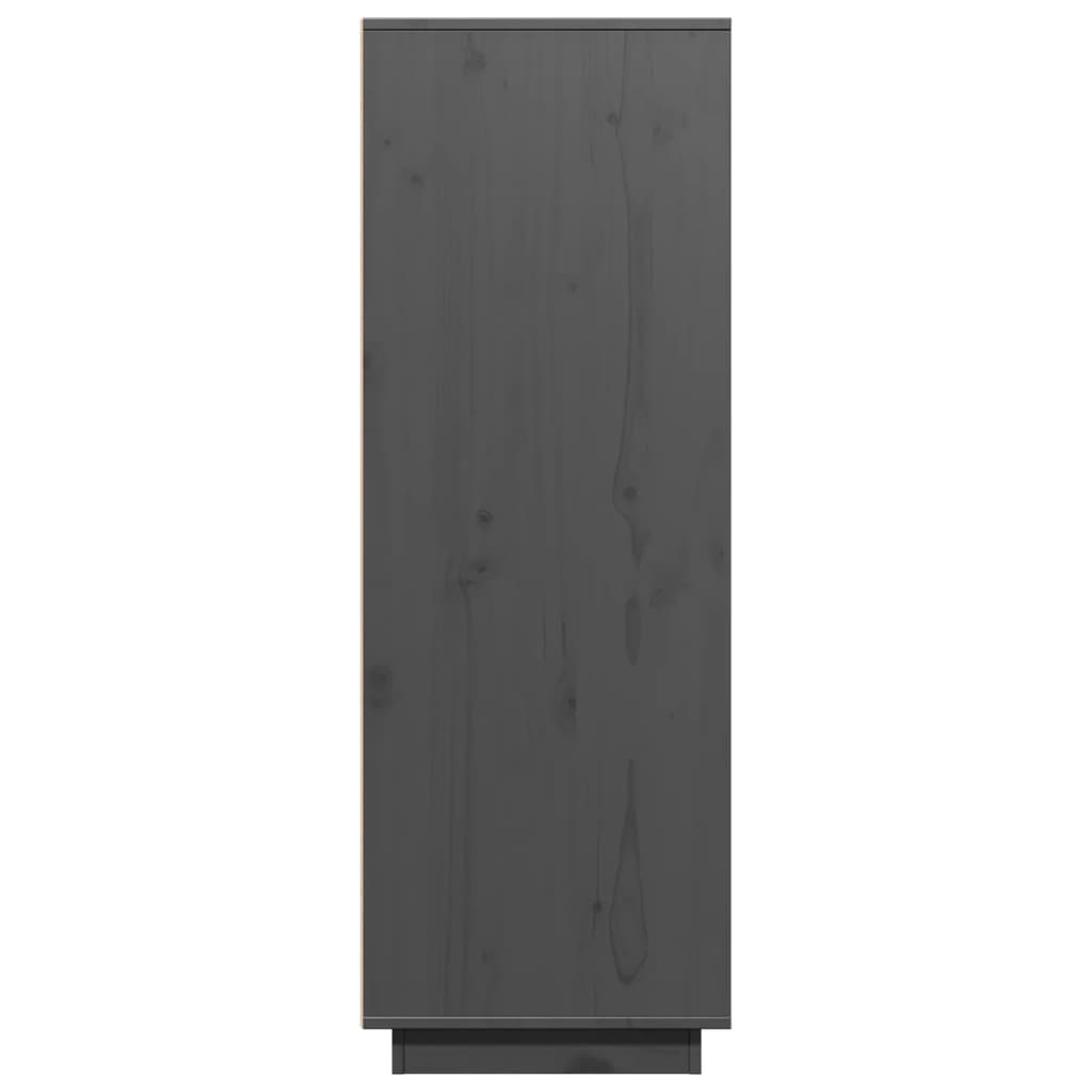 Visoka komoda siva 60 x 40 x 116,5 cm od masivne borovine