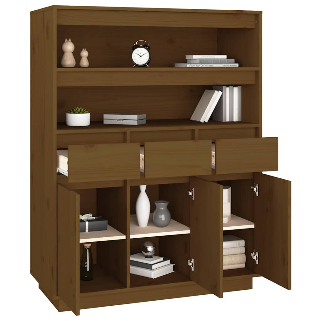 Visoka komoda boja meda 89x40x116,5 c cm od masivne borovine