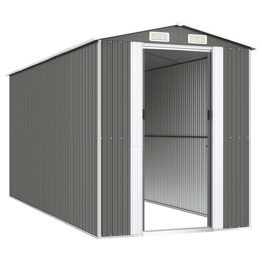 Vrtno spremište svjetlosivo 192x440x223 cm pocinčani čelik