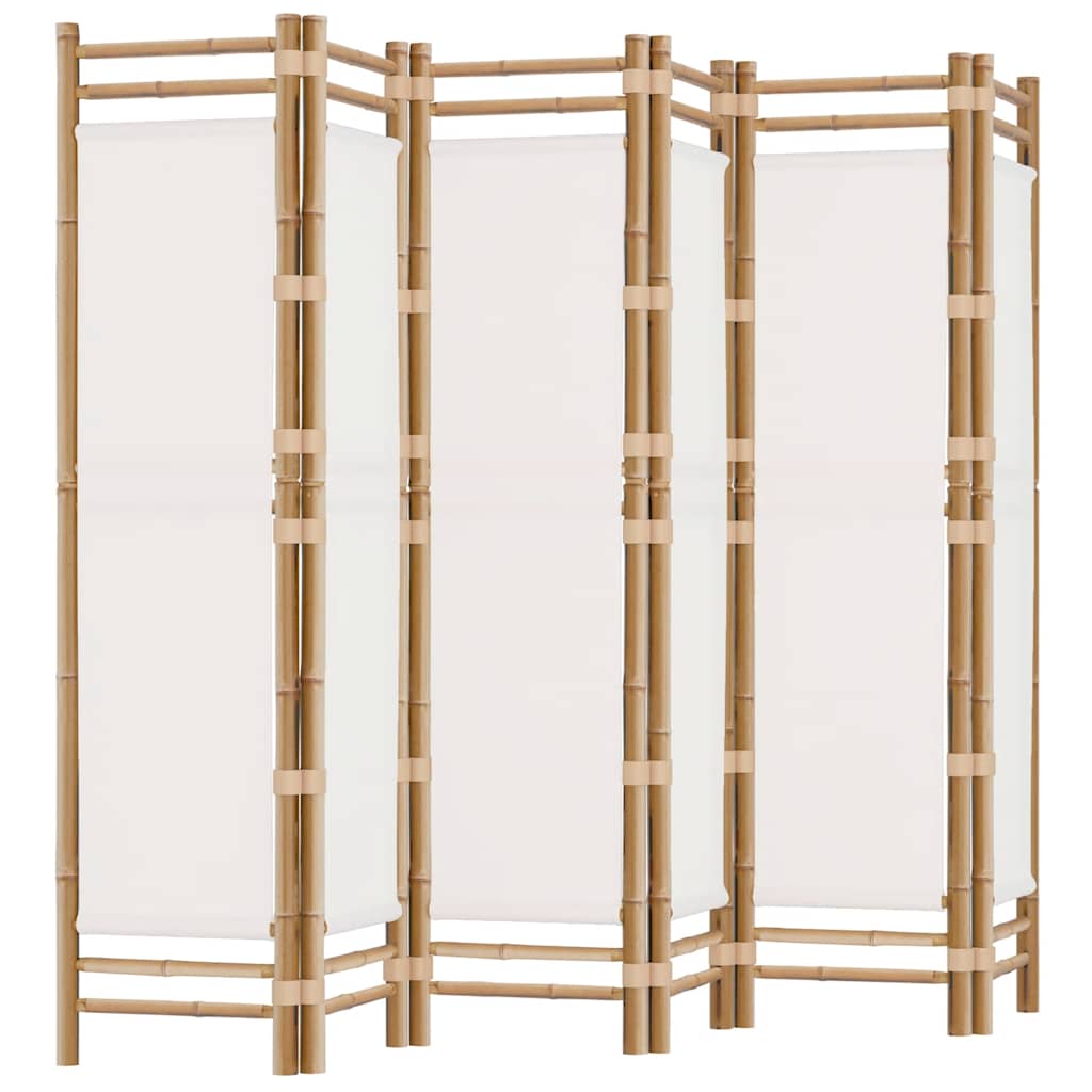 Sklopiva sobna pregrada s 6 panela 240 cm od bambusa i platna