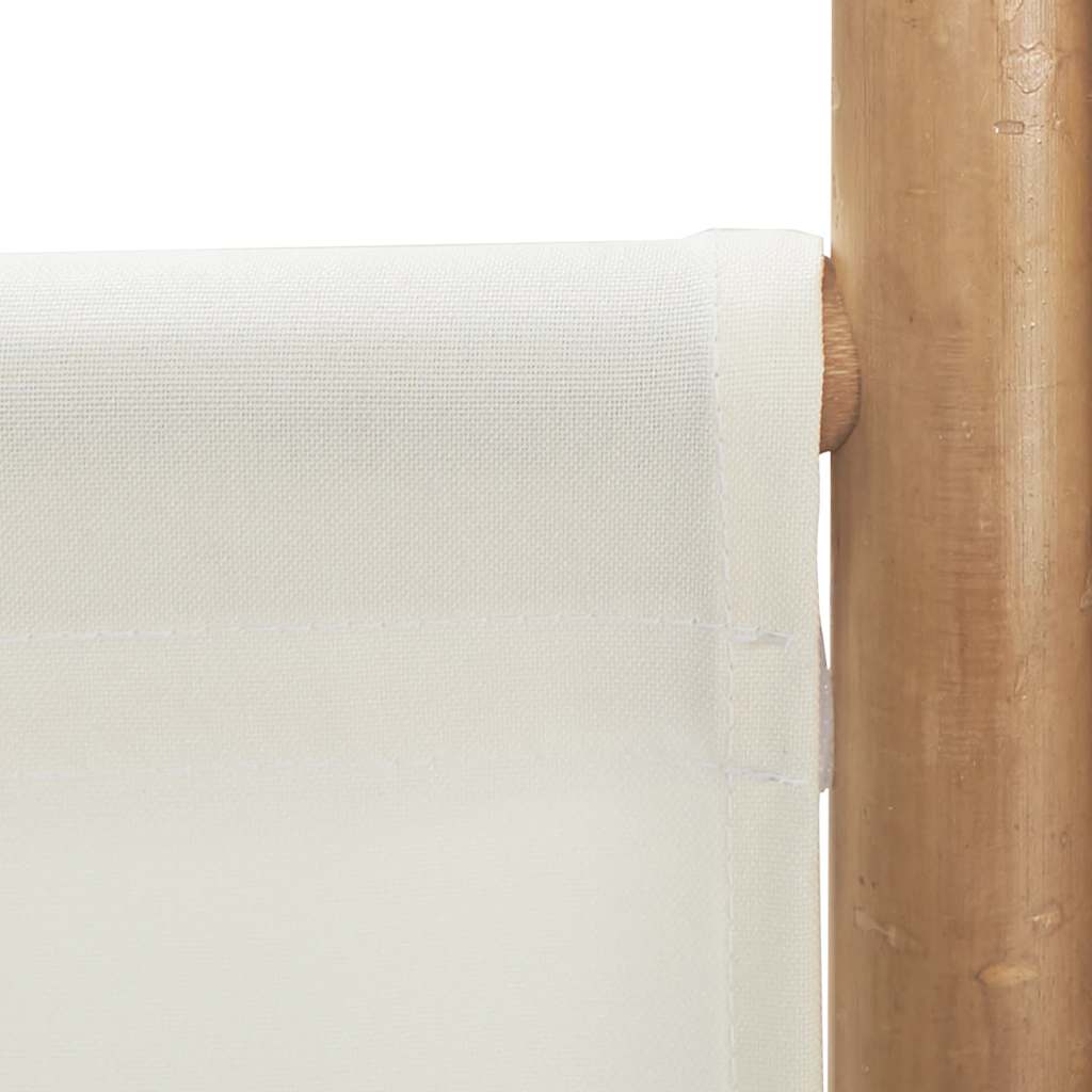 Sklopiva sobna pregrada s 6 panela 240 cm od bambusa i platna