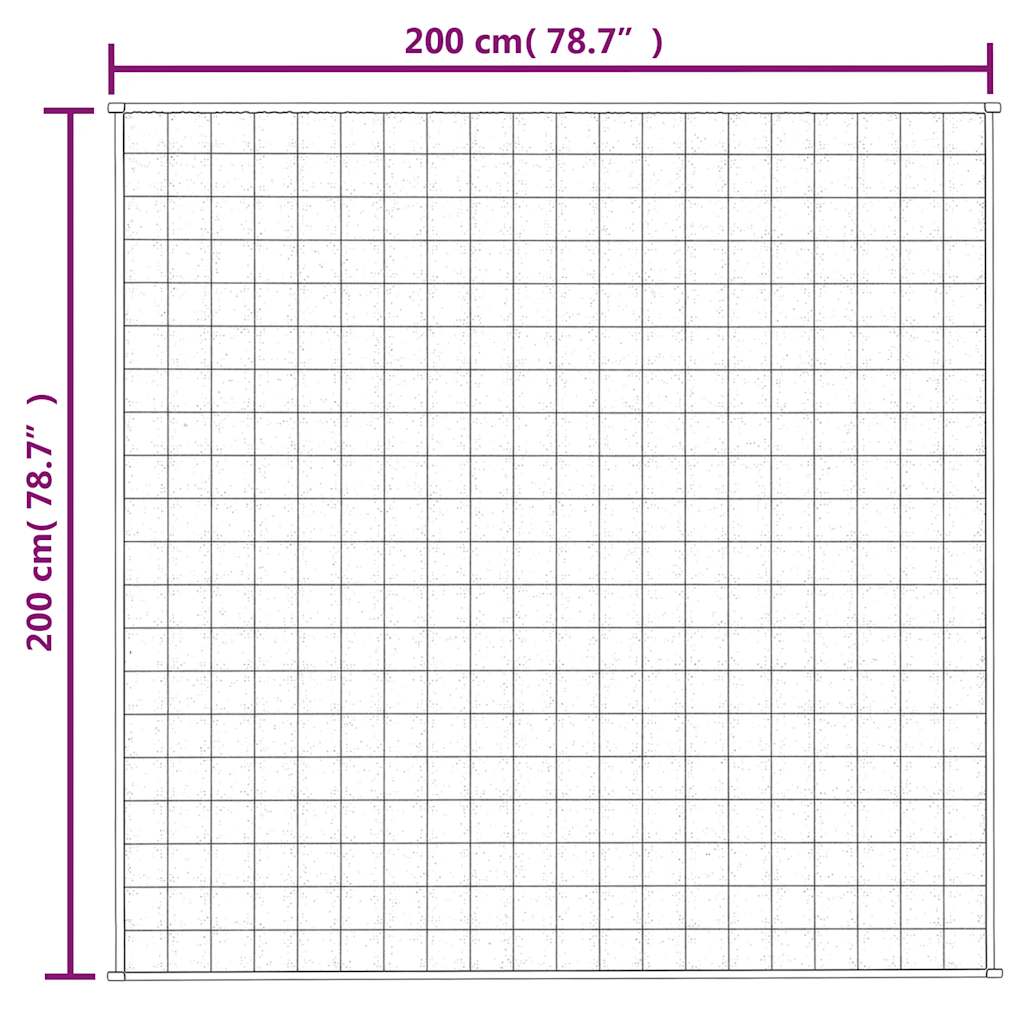 Teška deka siva 200x200 cm 9 kg od tkanine
