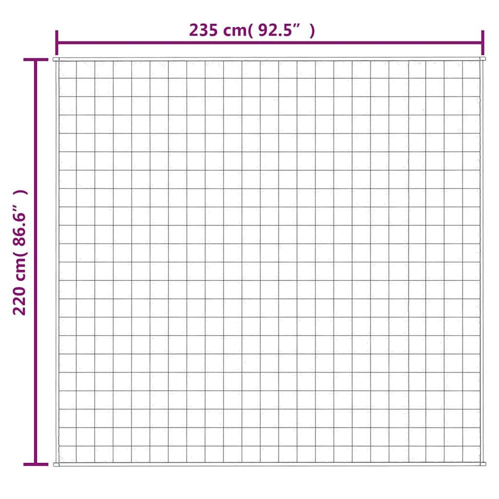 Teška deka siva 220x235 cm 15 kg od tkanine