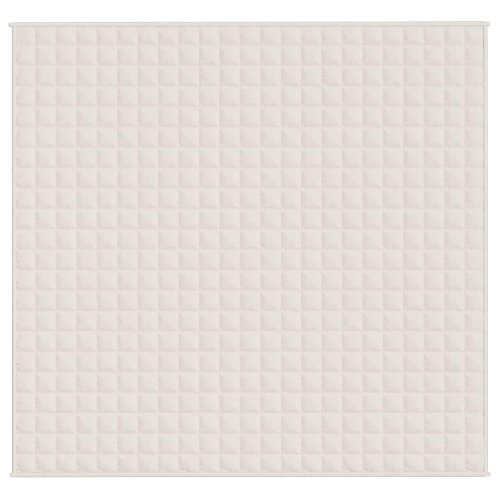 Teška deka svijetla krem 220x235 cm 15 kg od tkanine