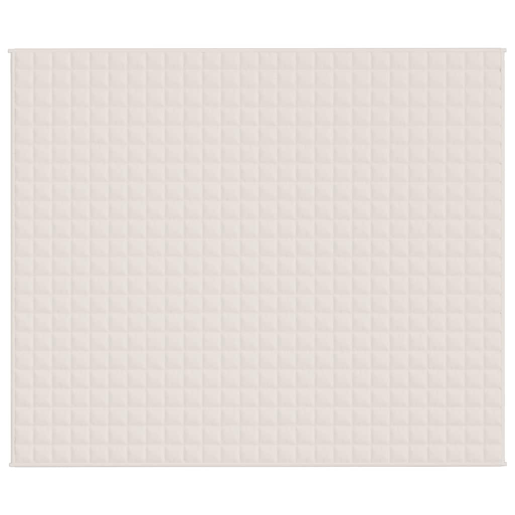 Teška deka svijetla krem 220x260 cm 15 kg od tkanine