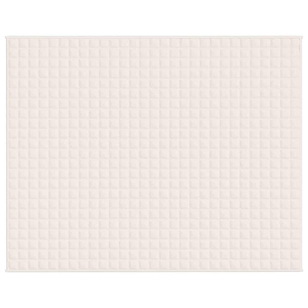 Teška deka svijetla krem 235x290 cm 11 kg od tkanine