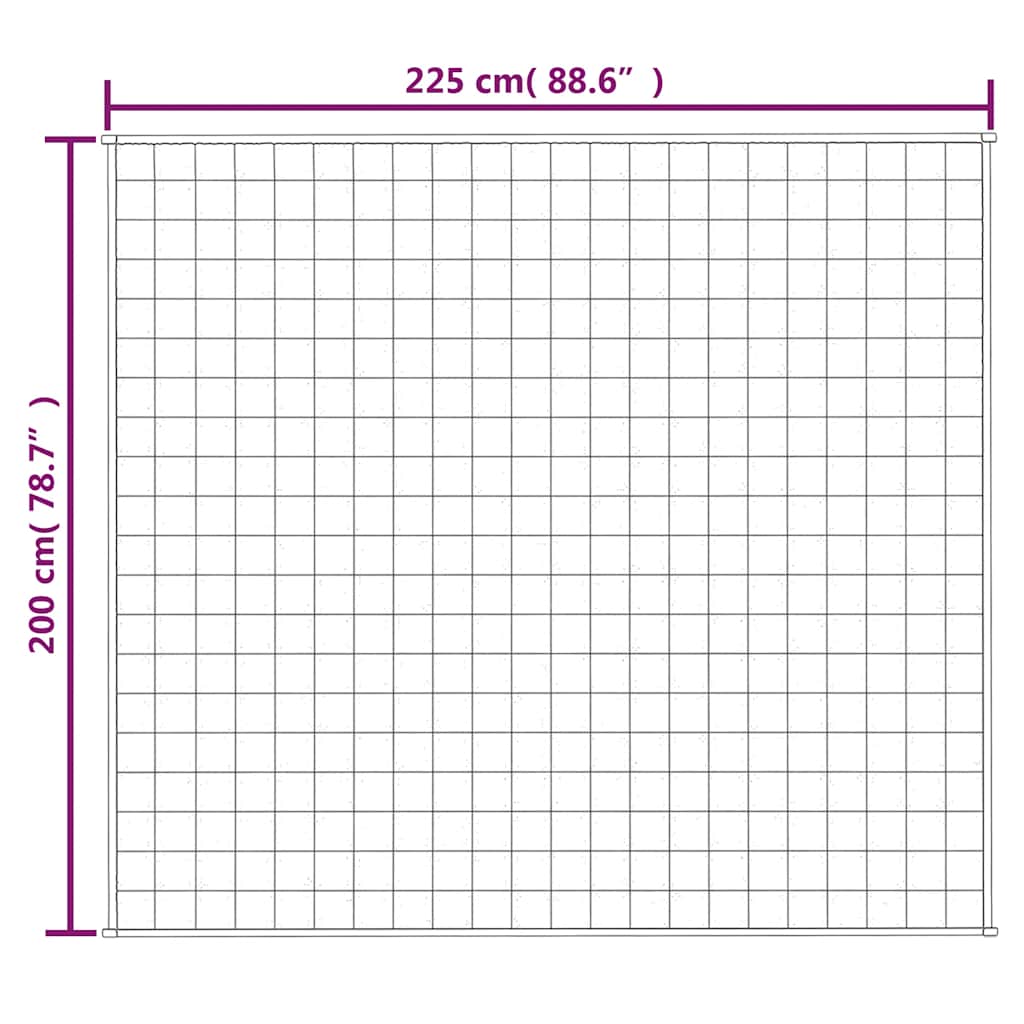 Teška deka siva 200x225 cm 9 kg od tkanine