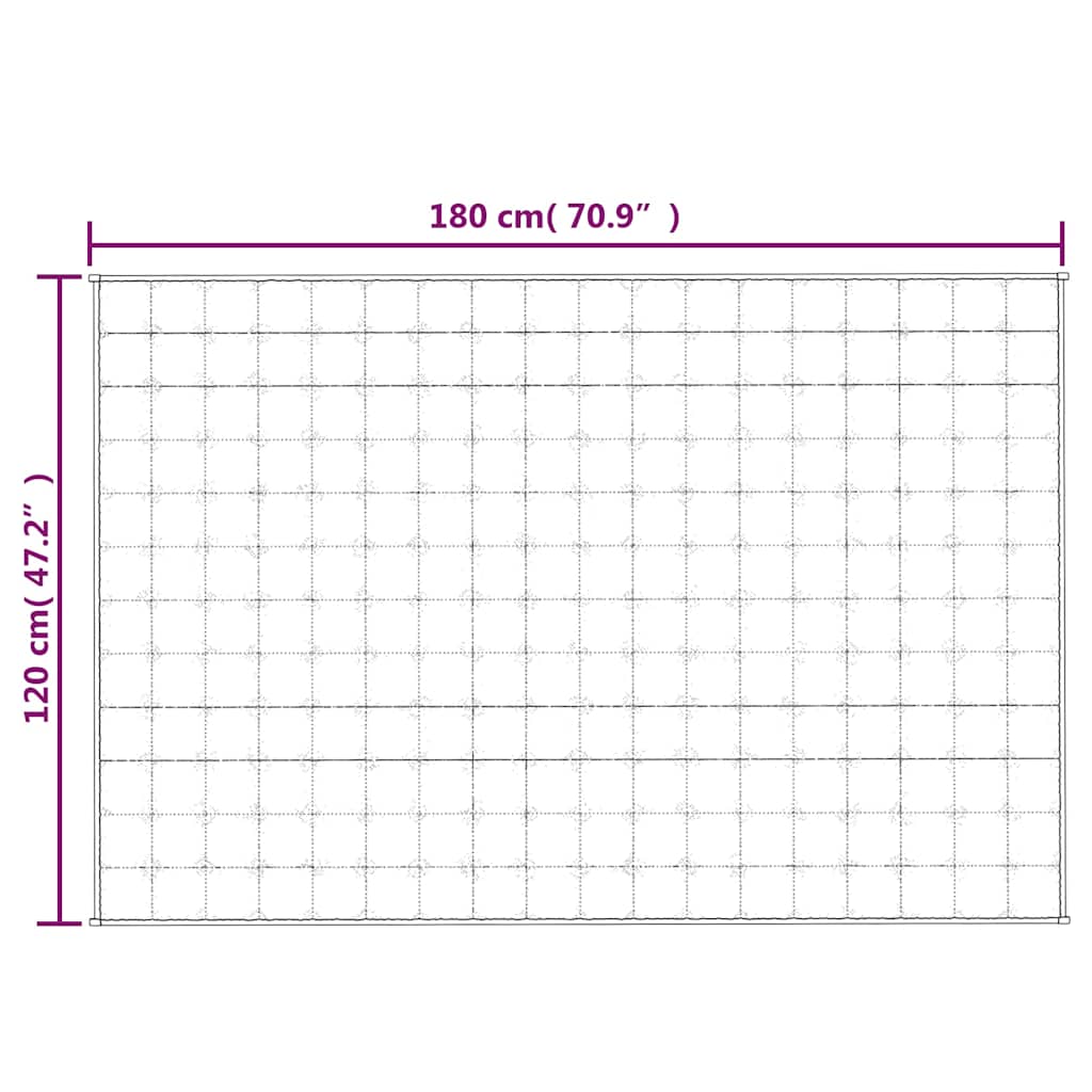 Teška deka plava 120 x 180 cm 5 kg od tkanine