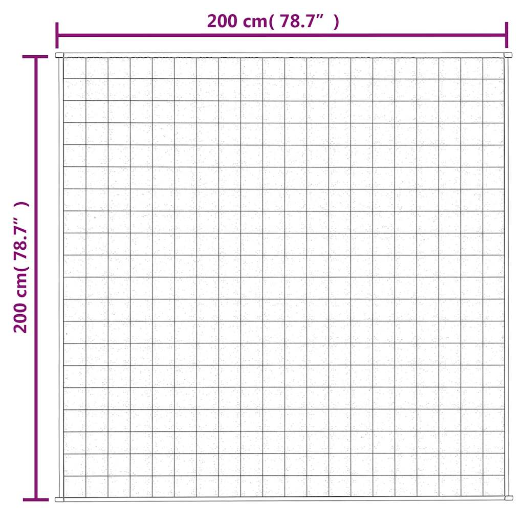 Teška deka plava 200x200 cm 9 kg od tkanine