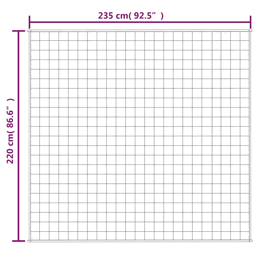 Teška deka plava 220x235 cm 15 kg od tkanine