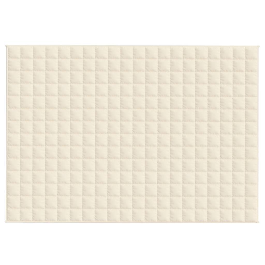 Teška deka svijetla krem 138x200 cm 10 kg od tkanine